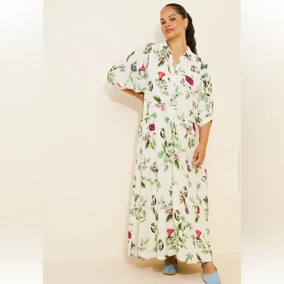 Maeve Anthropologie Floral Tie-Waist Maxi XS